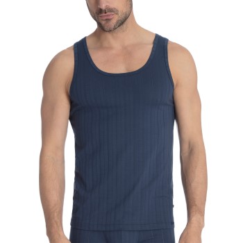 Calida Pure and Style Athletic Shirt Indigoblå bomuld Large Herre