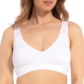 Magic Bh Comfort Plunge Bra Hvid polyamid Large