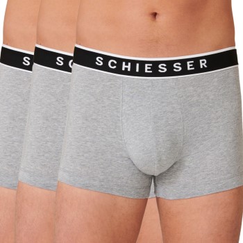 Schiesser 3P 95-5 Organic Cotton Rio Boxer Grå bomuld Large Herre