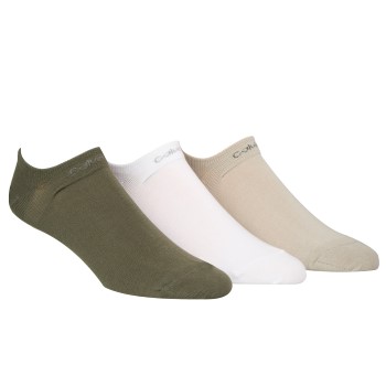 Calvin Klein Strømper 3P Owen Coolmax Cotton Liner Socks Grøn/Hvid Str 40/46 Herre