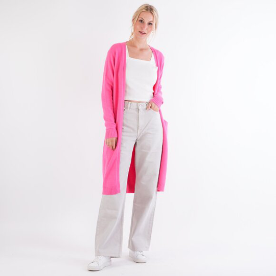 Viril l/s long knit cardigan