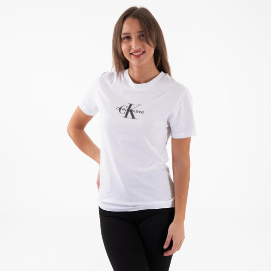 Glitter monogram tee