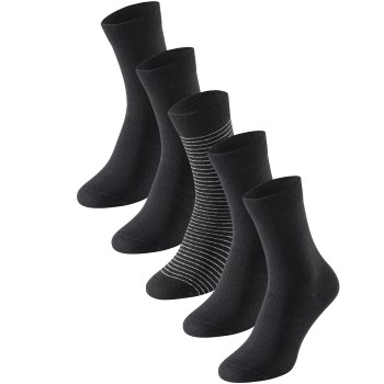 Schiesser Strømper 5P Women Socks Sort Str 35/38 Dame