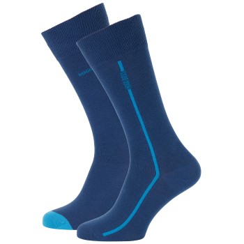 BOSS Logo Line Sock Strømper 2P Blå Str 39/42