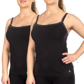 Calvin Klein 2P One Cotton Camisole Sort Large Dame