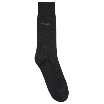 BOSS Business Mercerized Cotton George Dots Sock Strømper Mørkgrå Str 39/40 Herre