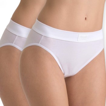 Sloggi Trusser 2P Double Comfort Tai Hvid bomuld 36 Dame