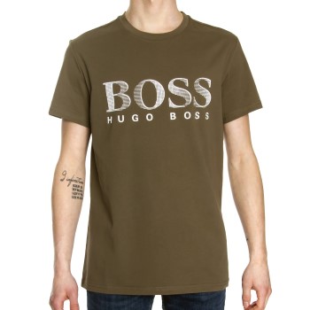 BOSS T-shirt RN Mørkgrøn bomuld Large Herre