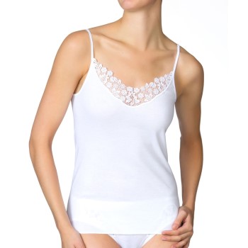 Calida Feminin Sense Spaghetti-Top Hvid bomuld Large Dame