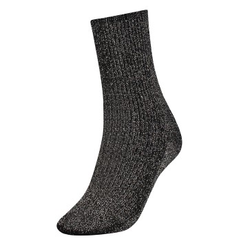 Tommy Hilfiger Strømper Women Glitter Sock Sort Str 35/38 Dame