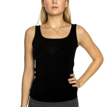 Damella Wool Top Sort uld Large Dame