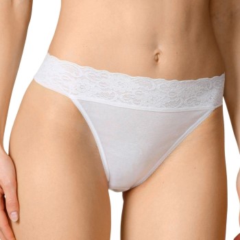 Calida Trusser Lycraspitze Tanga 21904 Hvid 001 bomuld 36-38 Dame