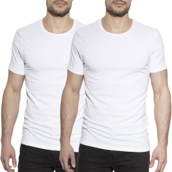Bread and Boxers Crew Necks 2P Hvid økologisk bomuld XX-Large Herre