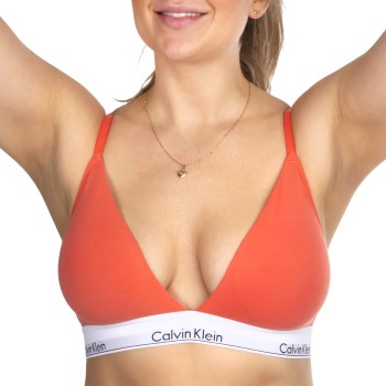 Calvin Klein Bh Modern Cotton Lightly Lined Triangle Orange Large Dame