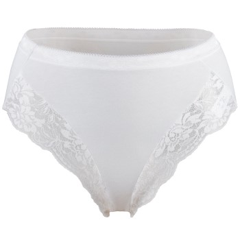 Damella Trusser Classic Lace Tai Hvid bomuld Large Dame