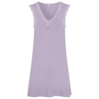 Damella Bamboo With Lace Nightdress Lavendel Bambus Large Dame