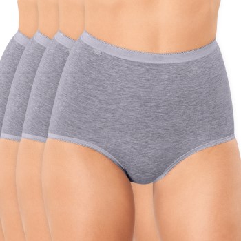 Sloggi Trusser 4P Basic Plus Maxi Grå bomuld 38 Dame