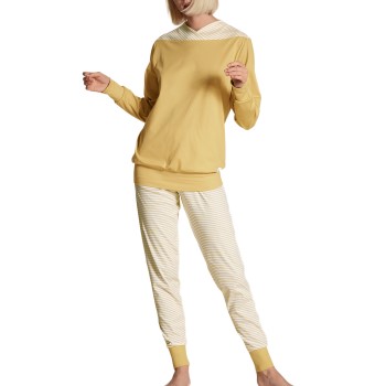 Calida Yellowbration Pyjama With Cuff Lysegul bomuld Large Dame