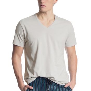 Calida Remix Basic V-Neck T-shirt Beige bomuld Large Herre