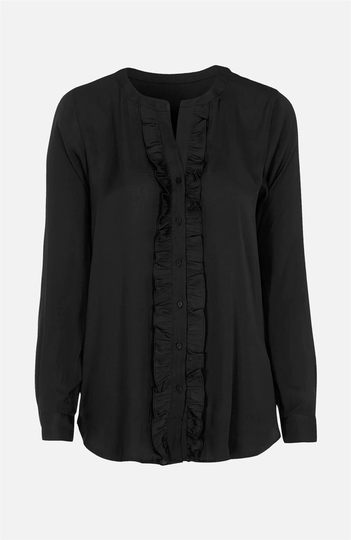 Bluse med flæsedetalje Pamela