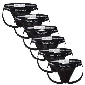 Calvin Klein 6P Cotton Stretch Jockstrap Sort bomuld Large Herre