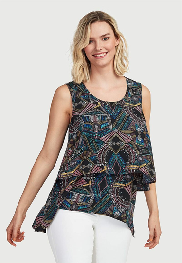 Mønstret bluse