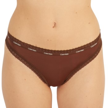 Calvin Klein Trusser Bottoms Up Refresh Thong Mørkbrun polyamid Large Dame