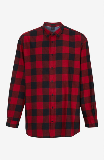 Ternet flonelskjorte i bomuld Gingham