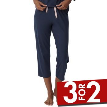 Triumph Lounge Me Cotton Capri Pants Mørkblå bomuld 36 Dame