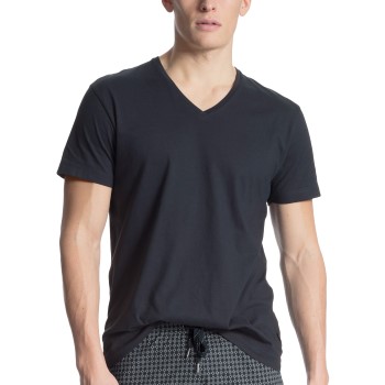 Calida Remix Basic V-Neck T-shirt Mørkblå bomuld Large Herre