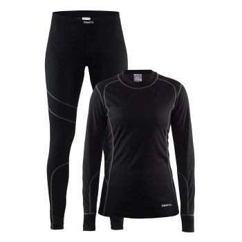 Craft Baselayer Set Women Sort polyester Large Dame