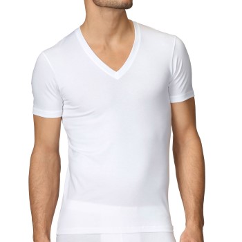 Calida Evolution V-Shirt 14317 Hvid 001 bomuld Small Herre