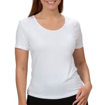 Trofe Bamboo Solids T-shirt Hvid Bambus Large Dame