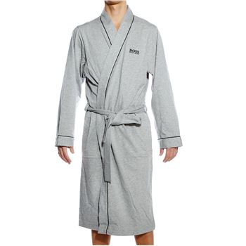 Hugo Boss Kimono Robe Grey Grå bomuld Large Herre
