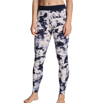 Calida Elastic Trend Leggings Hvid Mønster bomuld Large Dame