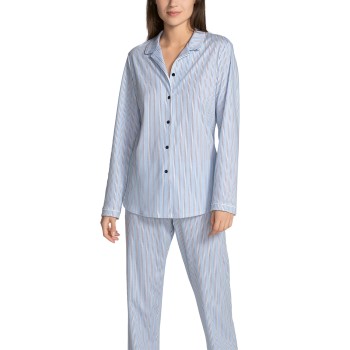 Calida Sweet Dreams Pyjama Lyseblå Stribe bomuld Large Dame