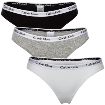 Calvin Klein Trusser 3P Carousel Bikinis Grå/Sort bomuld Large Dame
