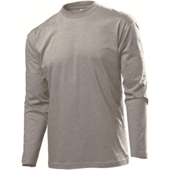 Stedman Classic Long Sleeve Men Mørkgrå bomuld Small Herre