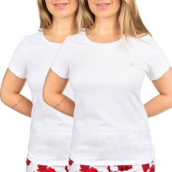 Calvin Klein 2P One Cotton Crew Neck Hvid Large Dame