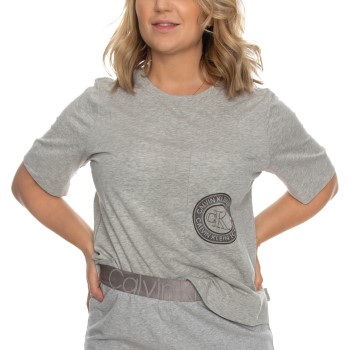 Calvin Klein Icon Lounge T-Shirt Grå bomuld Large Dame