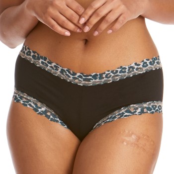 Hanky Panky Trusser Classic Cotton Boyshort Sort mønstret bomuld Large Dame
