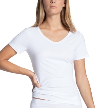 Calida Natural Joy Top Short Sleeve Hvid Large Dame