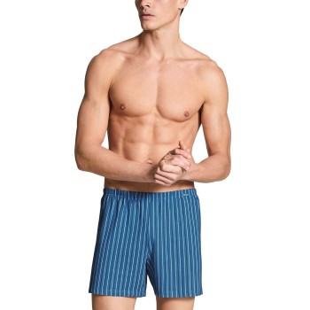 Calida Prints Cotton Boxer Shorts Blåstribet bomuld Large Herre