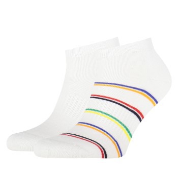 Tommy Hilfiger Strømper 2P Men Sport Stripe Sneaker Socks Hvid Str 39/42 Herre