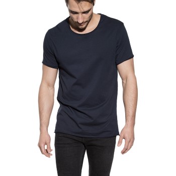 Bread and Boxers Crew Neck Relaxed Marineblå bomuld Large Herre