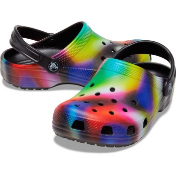 Crocs Classic Solarized Clog Kids Sort mønstret US C11 (EU 28-29) Barn