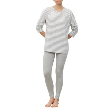 Marc O Polo Organic Cotton Mix Lounge LS Set Grå økologisk bomuld Large Dame