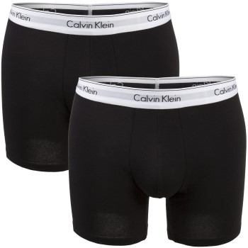 Calvin Klein 2P Modern Cotton Boxer Briefs Sort bomuld Large Herre