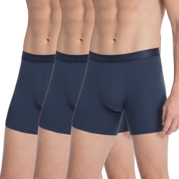 Calida 3P Natural Benefit Boxer Brief Mørkblå bomuld Medium Herre
