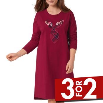 Triumph Lounge Me Cotton Character Nightdress Rød bomuld 38 Dame